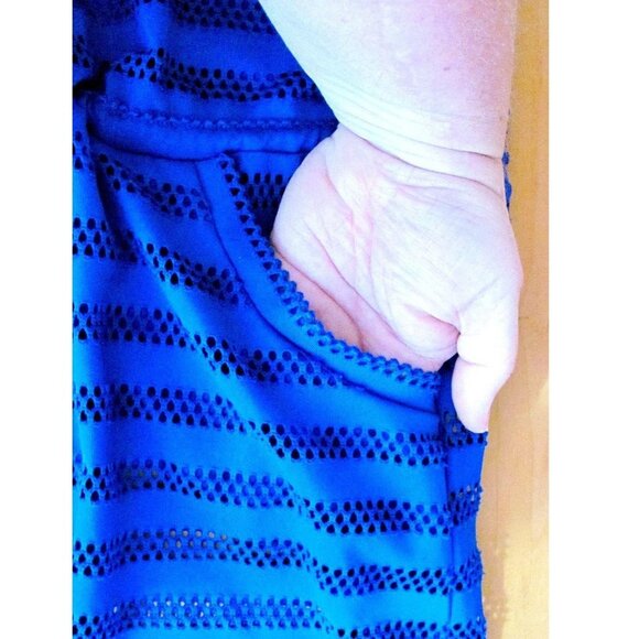 Calvin Klein Swim Cover-Up Royal Cobalt Blue Eyele - Picture 8 of 10